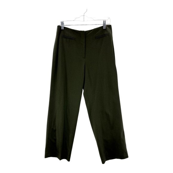 Talbots Pants - Talbots Womens Dress Career Pants Green High Rise Stretch Wool Lined Petites 8